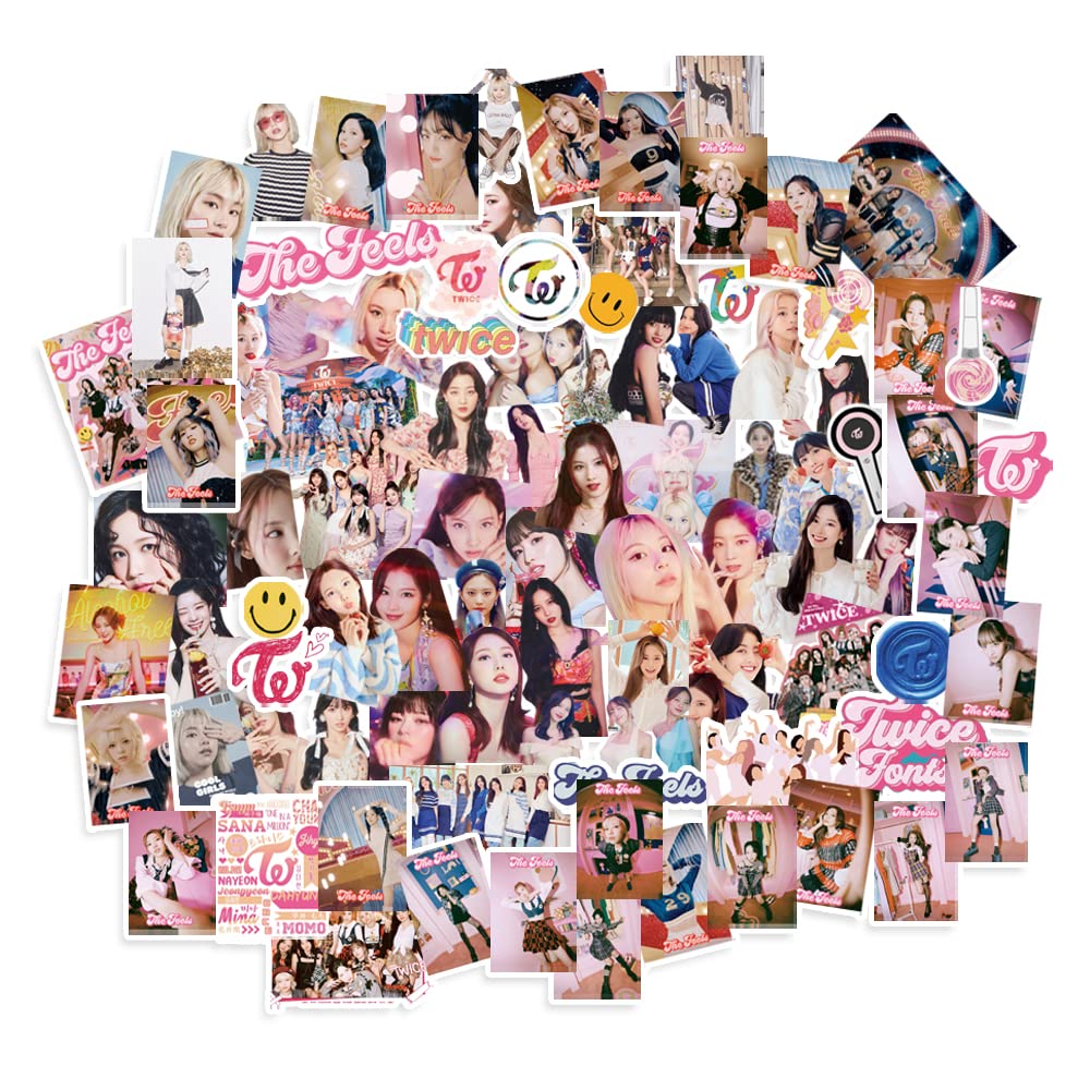 Amazon.co.jp: 93枚セット for TWICE キャラクターシール The Feels
