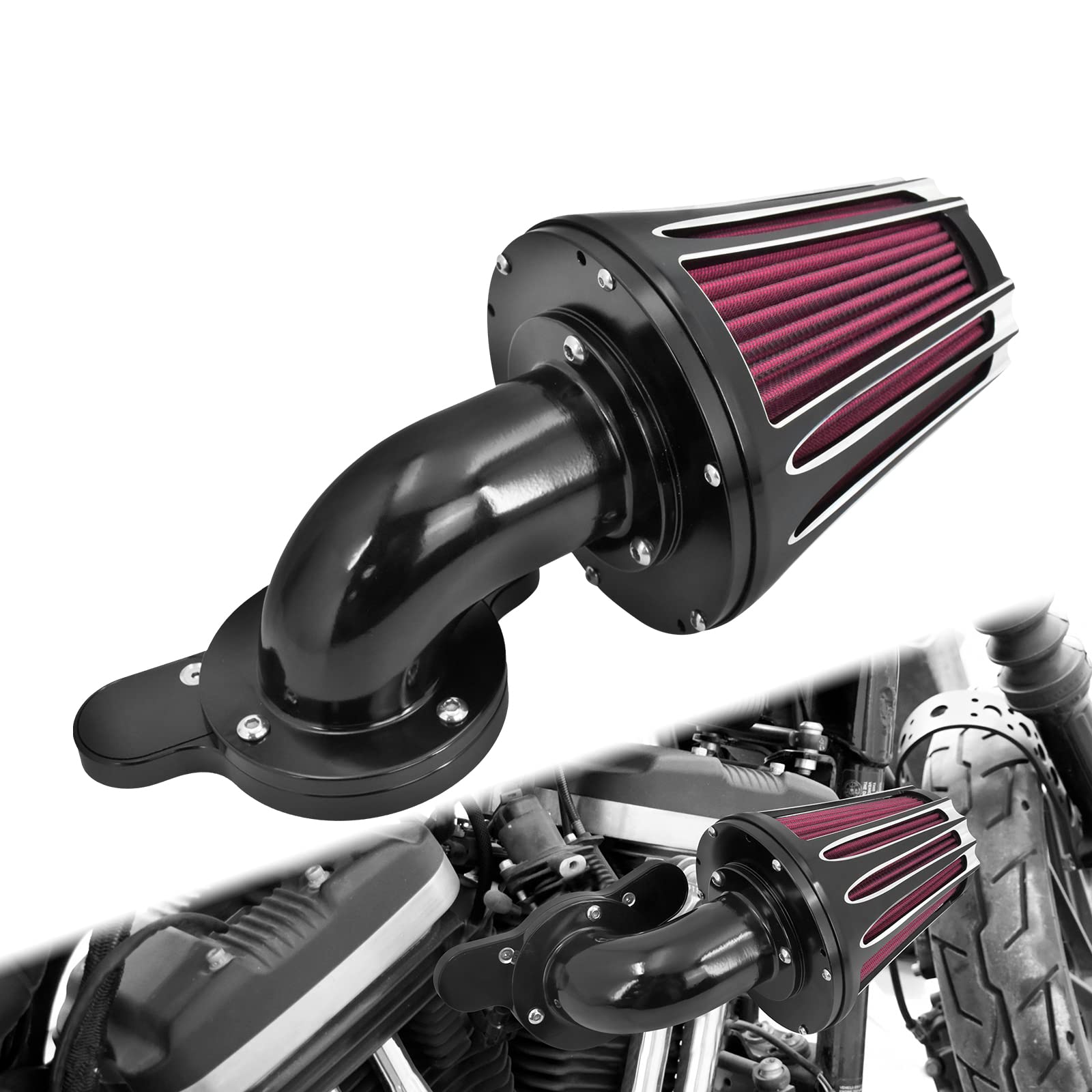 Amazon | HCmotorku バイク エアクリーナー エアフィルター インテーク