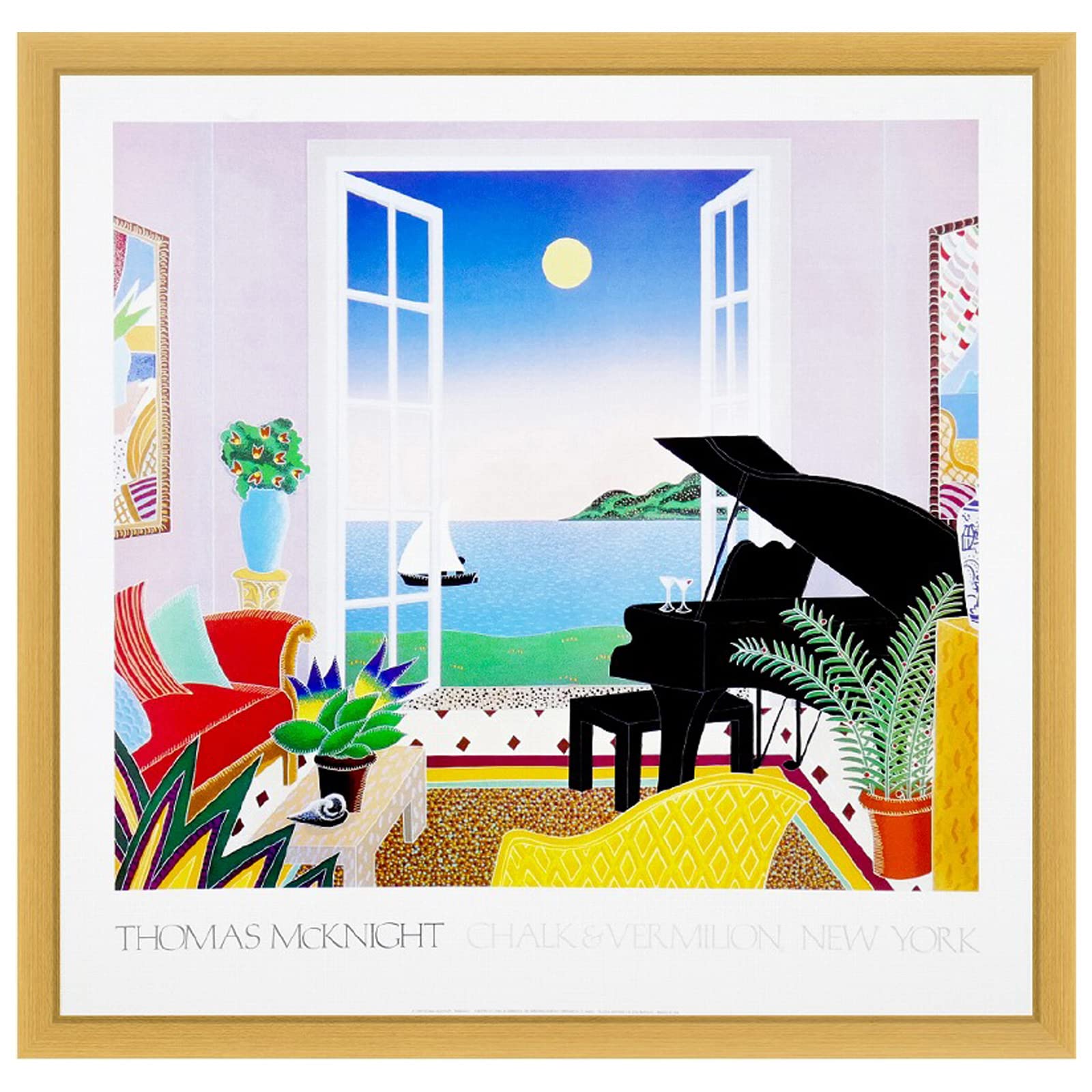 トーマス・マックナイト版画 (Thomas McKNIGHT)「レッドカウチ」