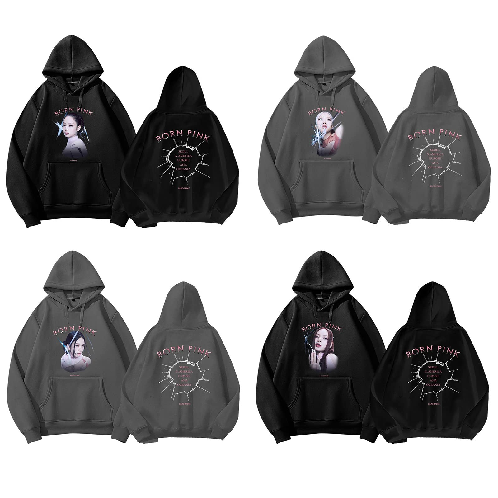 Amazon.co.jp: PANHUI BLACKPINK パーカー ブラックピンク Pink Venom