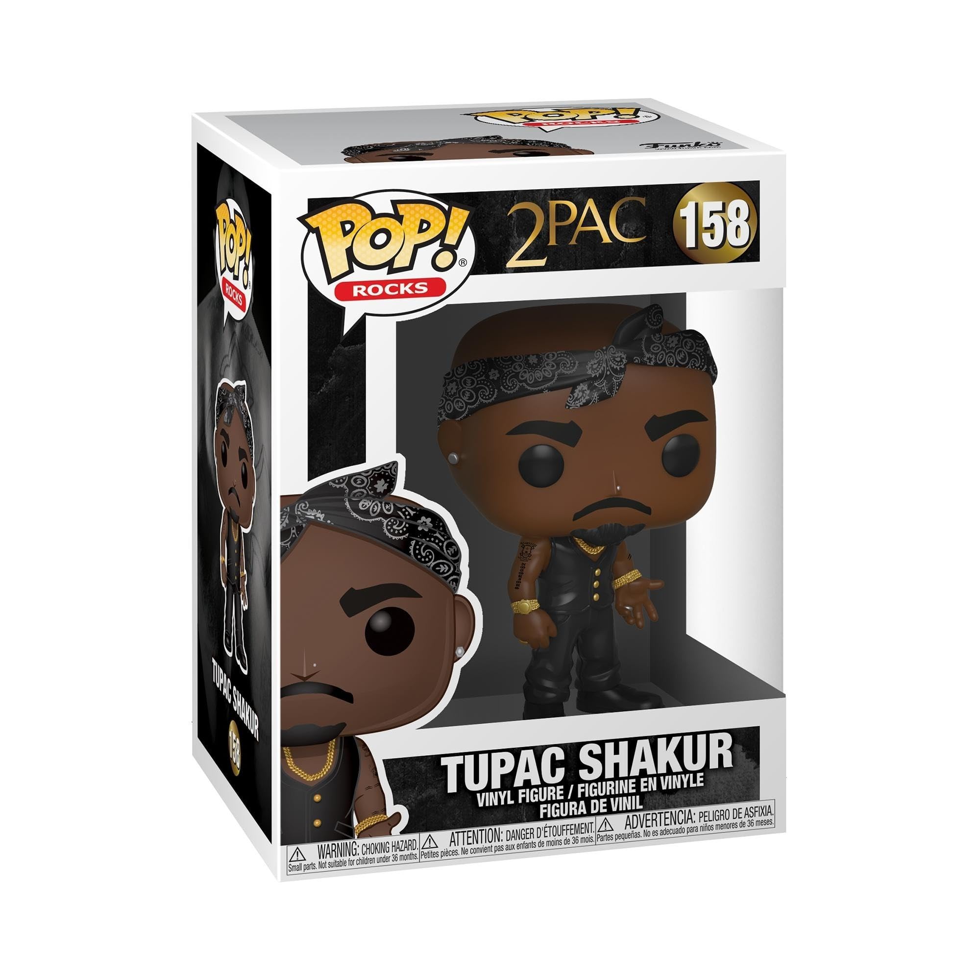 FUNKO POP! Rocks: Tupac with Vest & Bandana : Tupac: Amazon.in