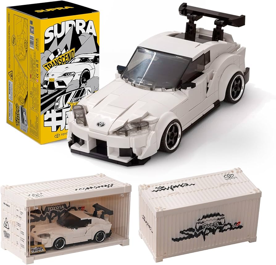 Amazon.com: MOCBROPCS Toyota Supra Building Car with Display
