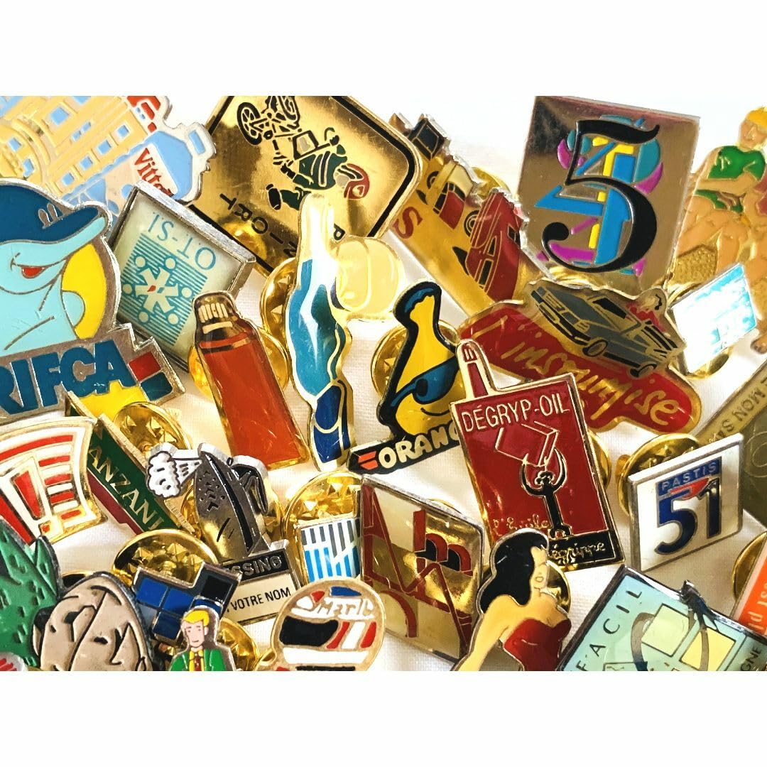 Amazon | 34703 フランス雑貨 フレンチ ピンバッジ200個セット ピンズ
