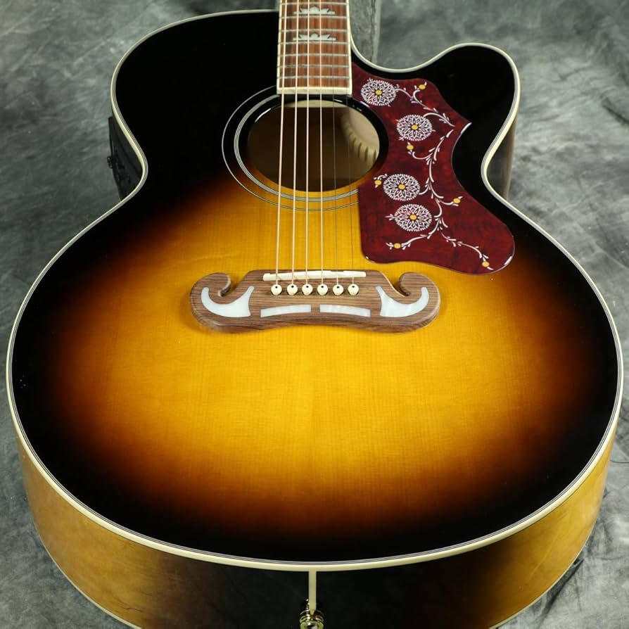 Amazon.co.jp: エピフォン Epiphone J-200 EC Studio Vintage Sunburst