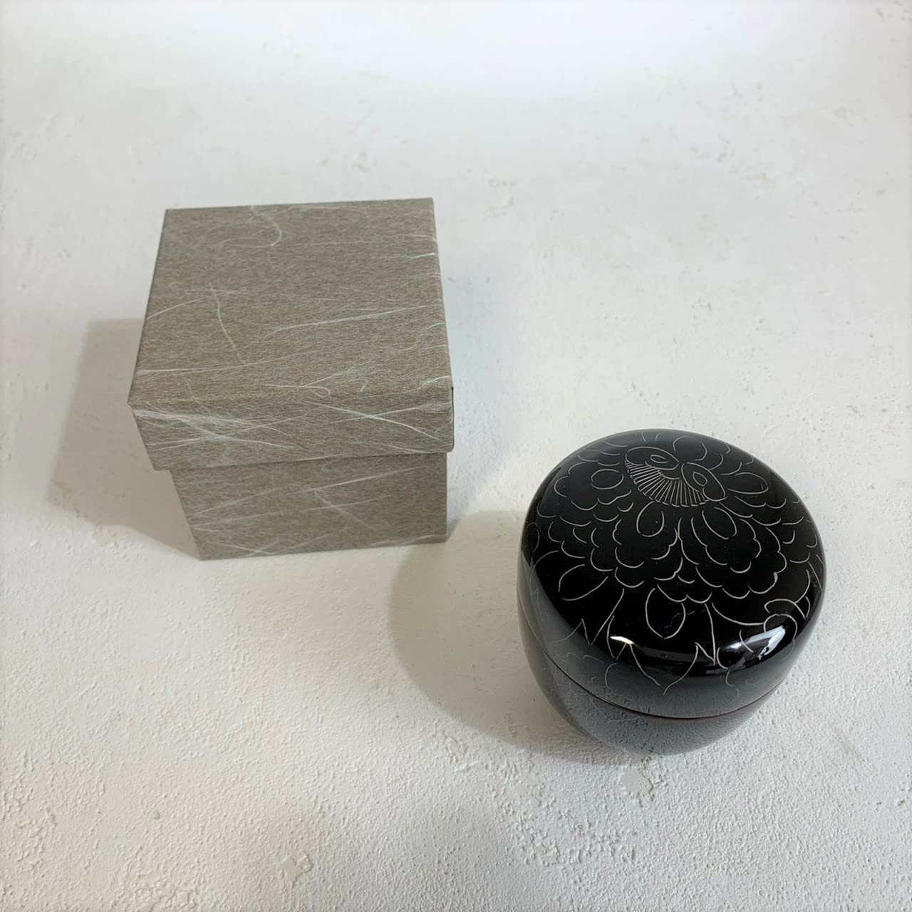 Nomura Lacquerware Store 11-17409 Echizen Coating, Platinum Peony