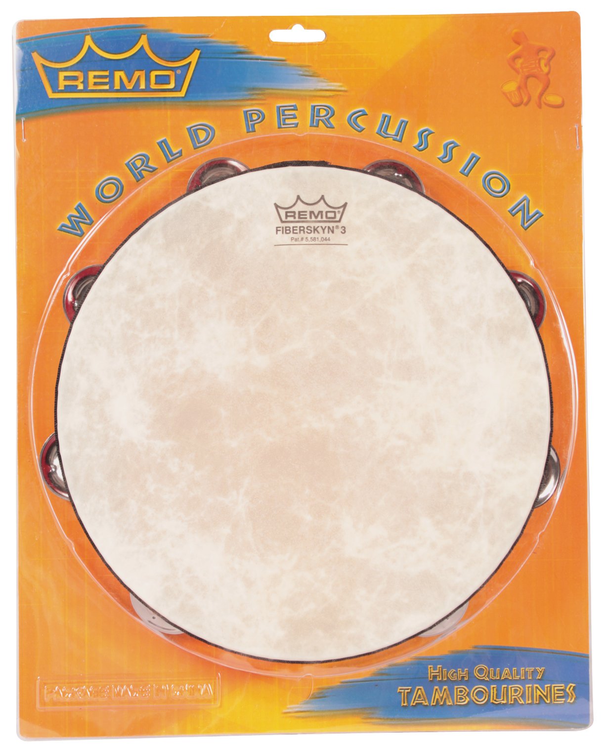 Amazon | Remo Fiberskyn Tambourine - Quadura ディープレッド 10