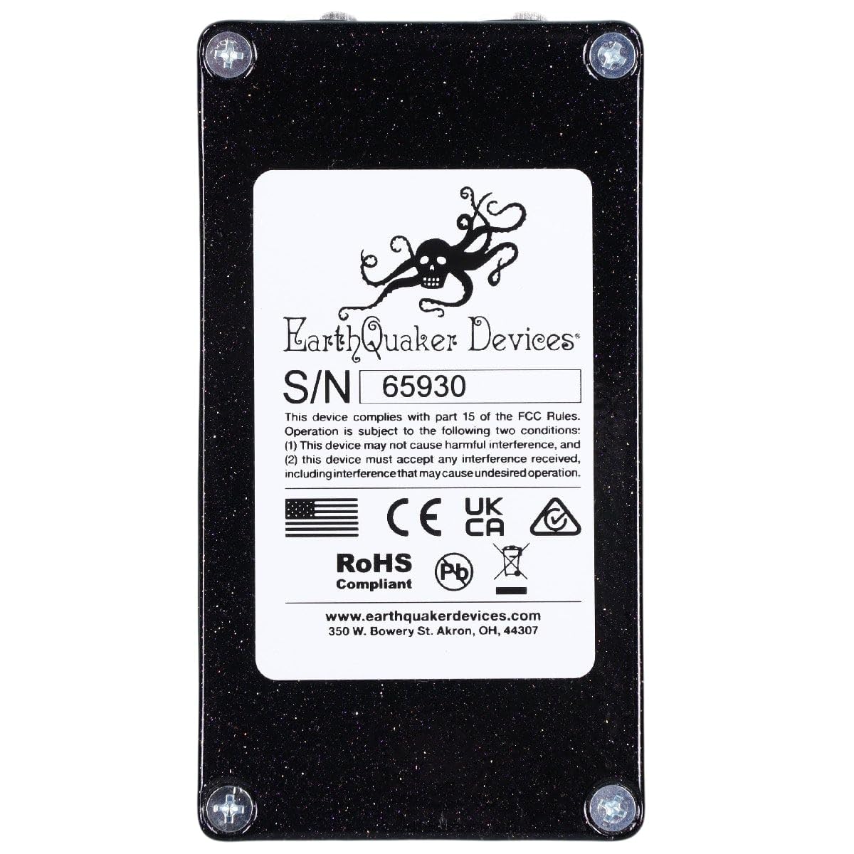 Amazon | EarthQuaker Devices/Plumes Black Sparkle オーバードライブ