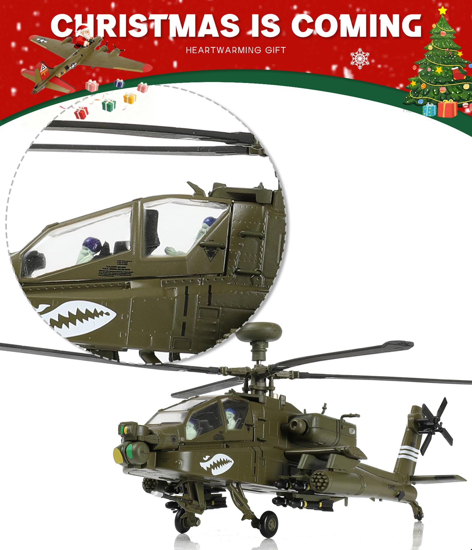 Amazon.co.jp: NUOTIE 1/72 アパッチ AH-64A 金属武装ヘリコプター