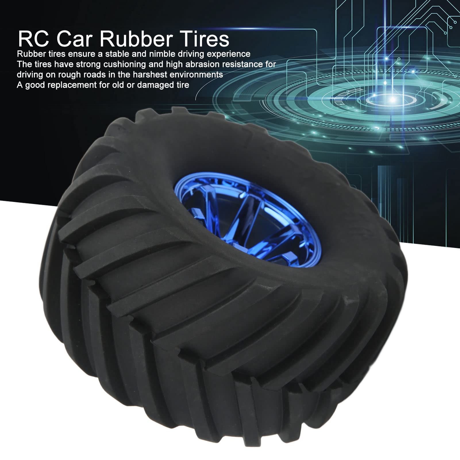 4個】1/8 USA-1等 モンスタートラック 高品質タイヤ ホイールセット 2