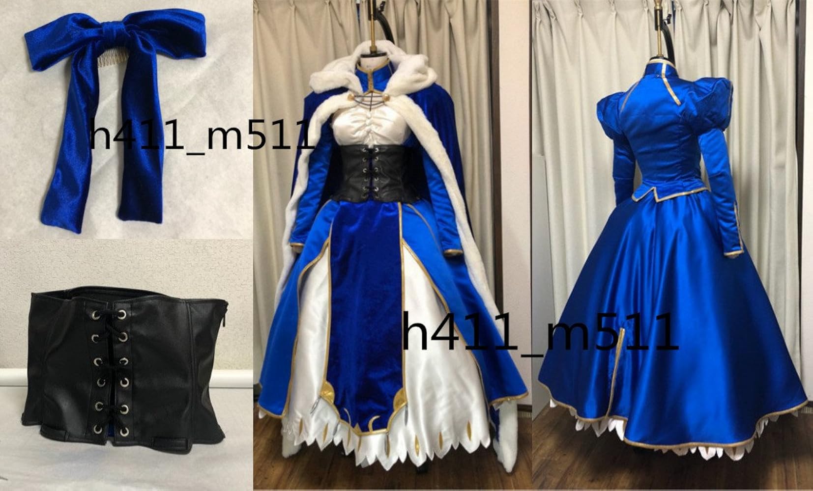 Amazon.co.jp: Fate/Grand Order セイバーアルトリア コスプレ衣装+髪