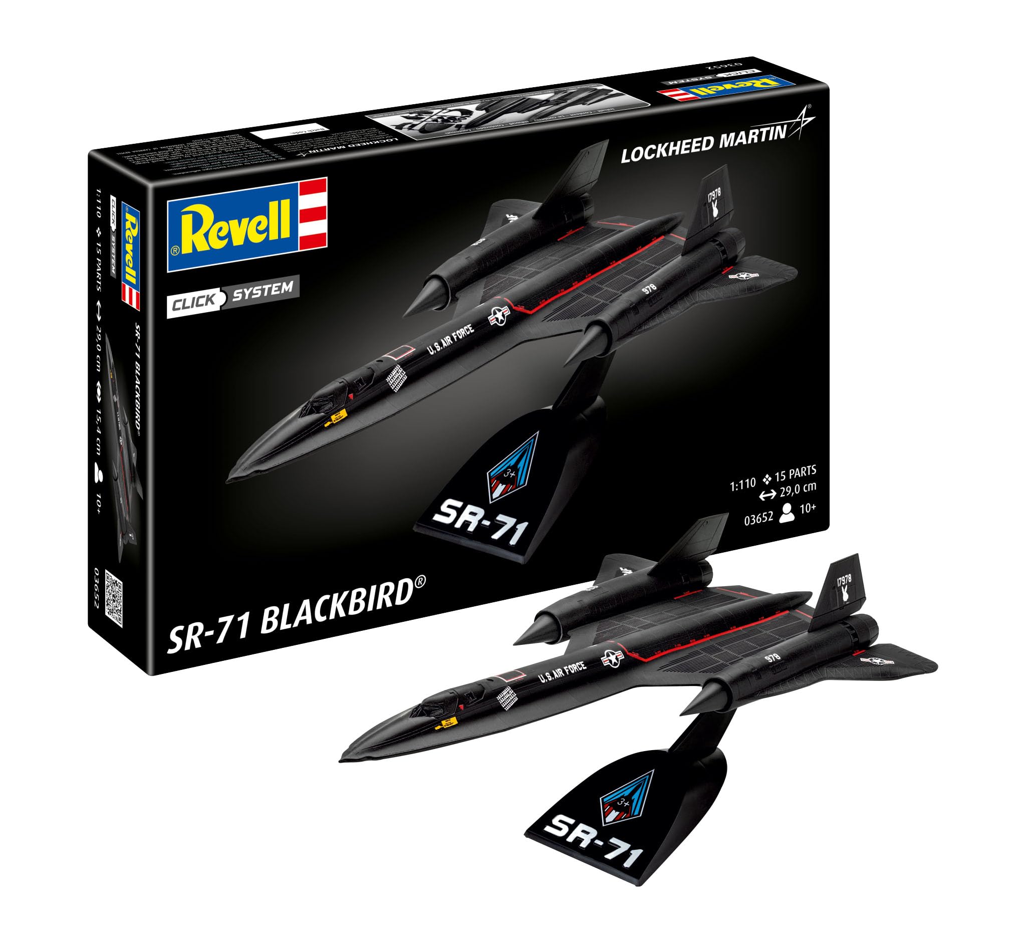 Revell Easy-Click 03652 Lockheed SR-71 escala 1:110 não construído