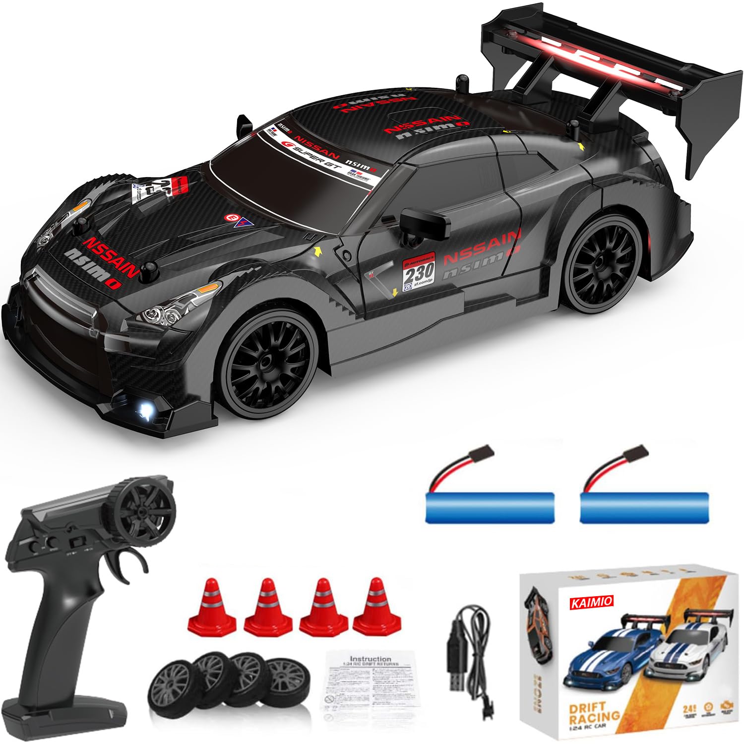 Amazon.co.jp: KAIMIO 1:24スケールRCドリフトカー4WD 2.4GHz 30KM/H