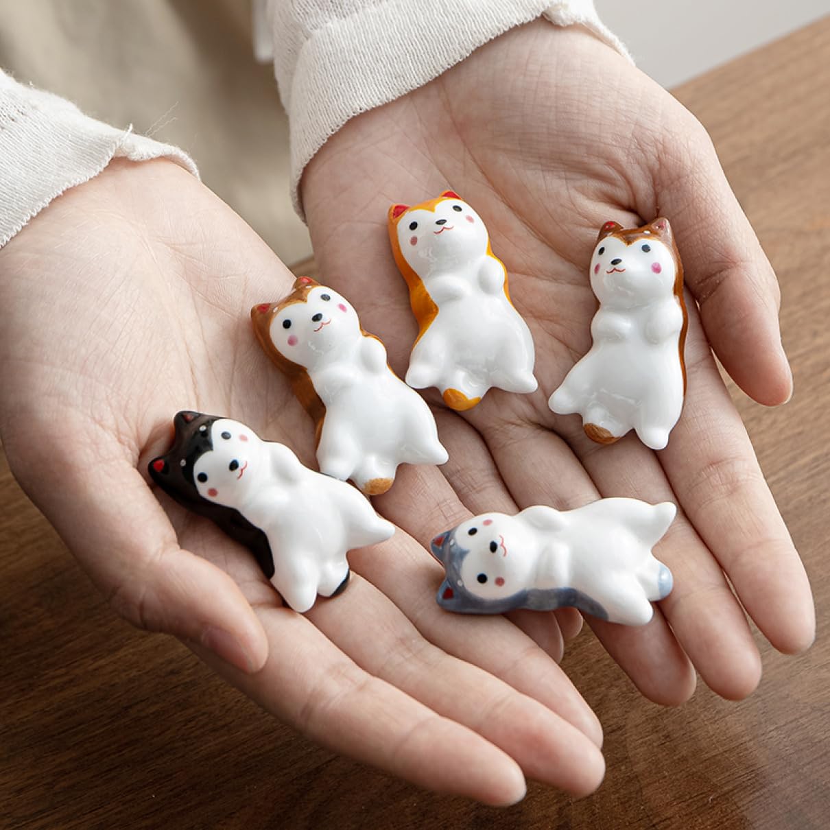 Amazon｜JAnjiaLxY 動物シリーズ 箸置き F おしゃれ ネコ 犬 ワン