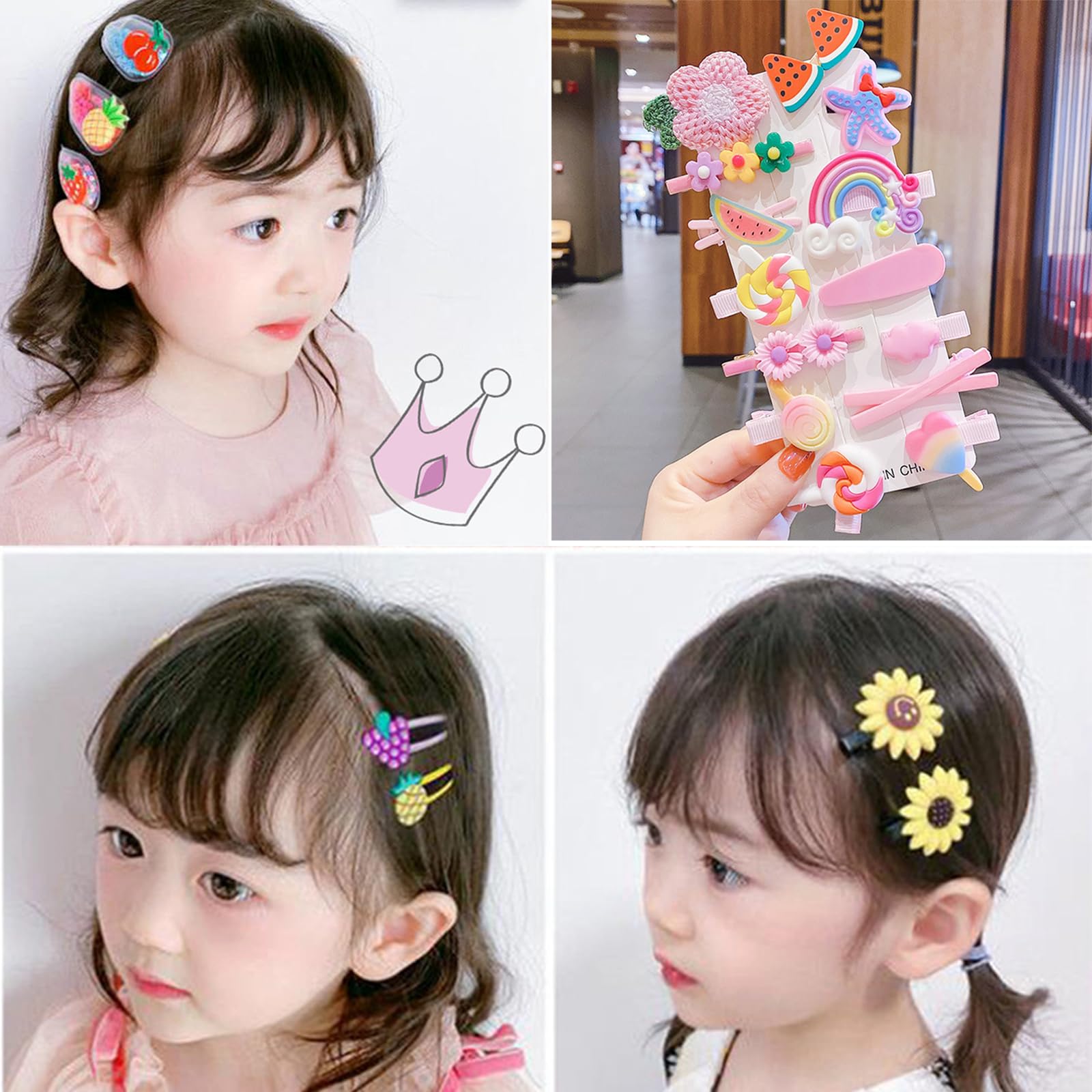 Amazon.co.jp: MAEXUS ヘアクリップ 子供 ヘアピン 女の子 28点豪華