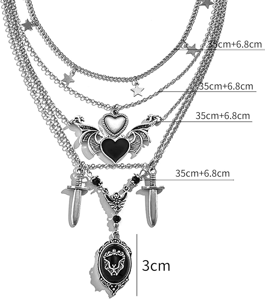 Amazon.co.jp: LaVenty パンクY2Kアクセサリー 心のネックレス