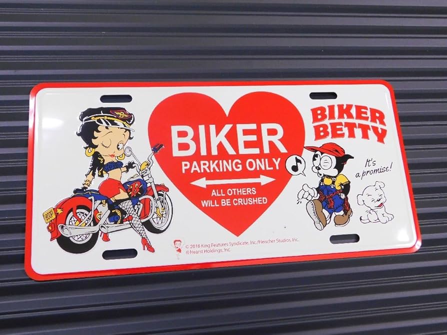 Amazon.co.jp: ベティちゃん ライセンスプレート ／BETTY-BIKER2