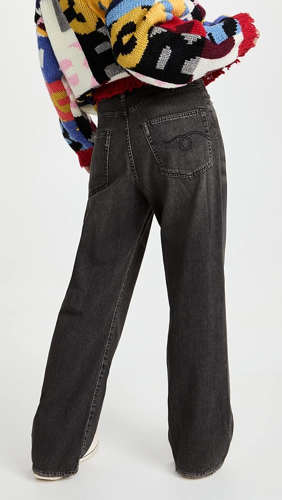 R13 Women's Damon Pleated Wide Leg, Ellery Black, 23 at Amazon