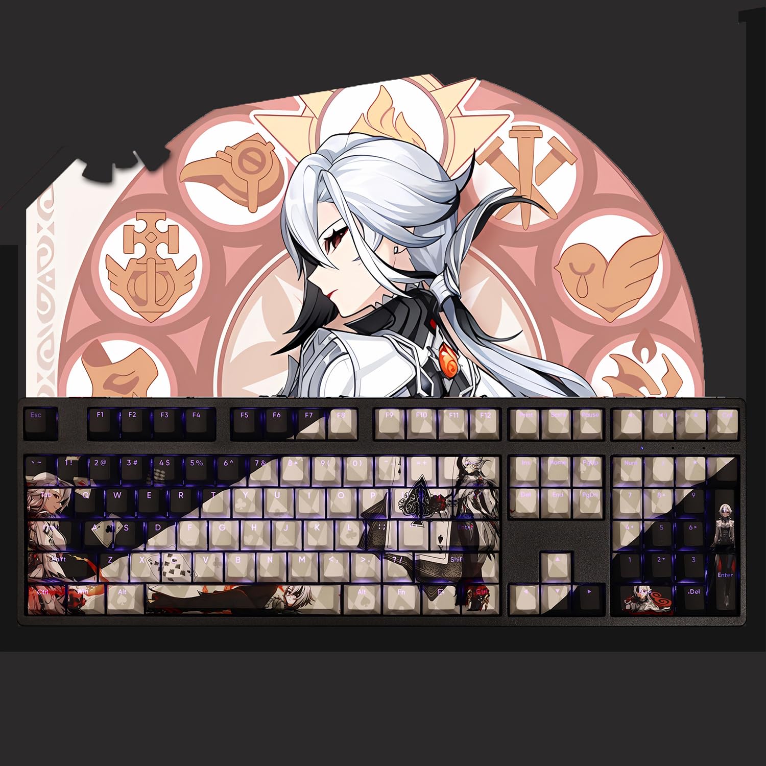 Amazon.co.jp: 原神 アルレッキーノ キーキャップ 召使 英語のキー