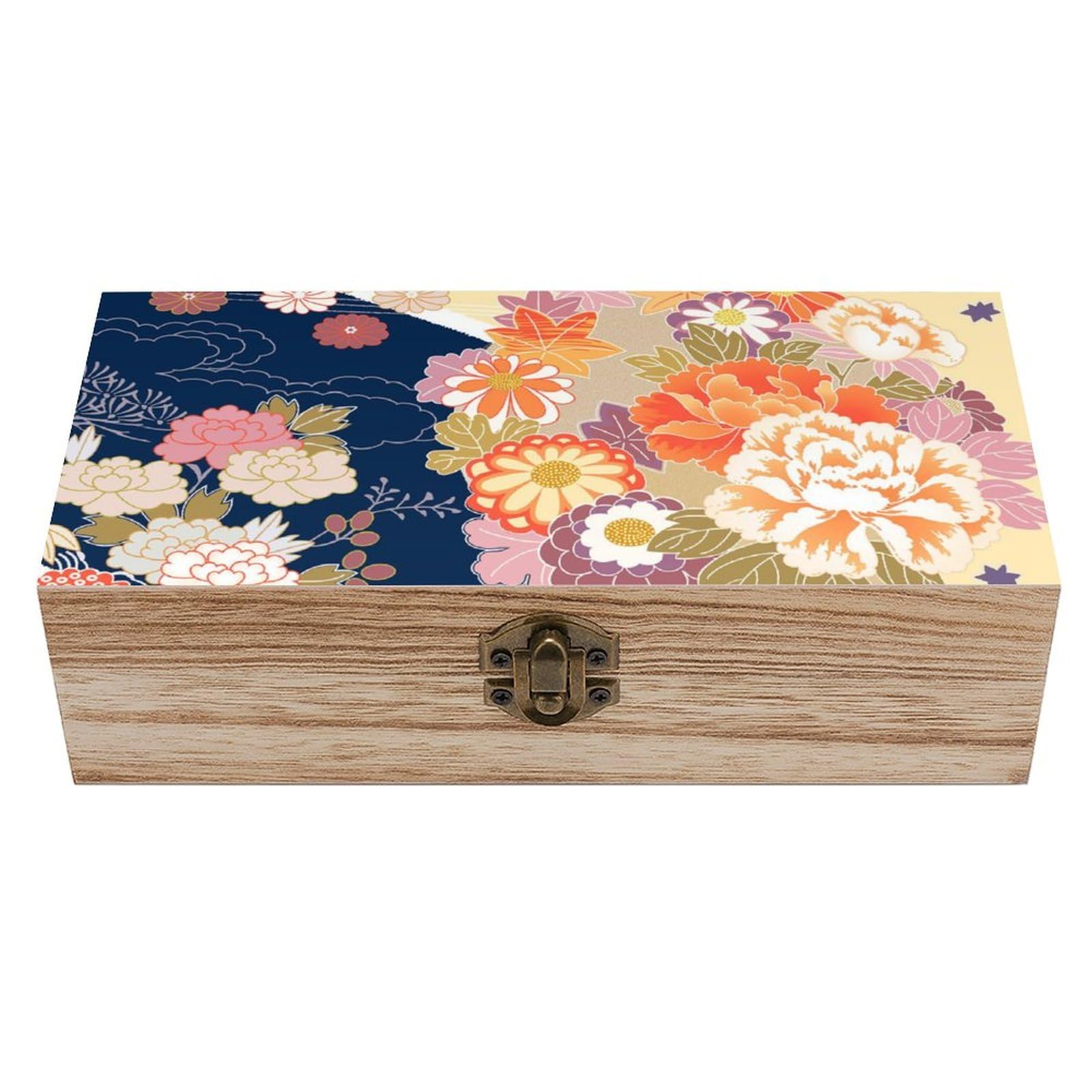 Amazon｜木製ボックス 和柄 和風 さくら 花柄 収納ケース アクセサリー
