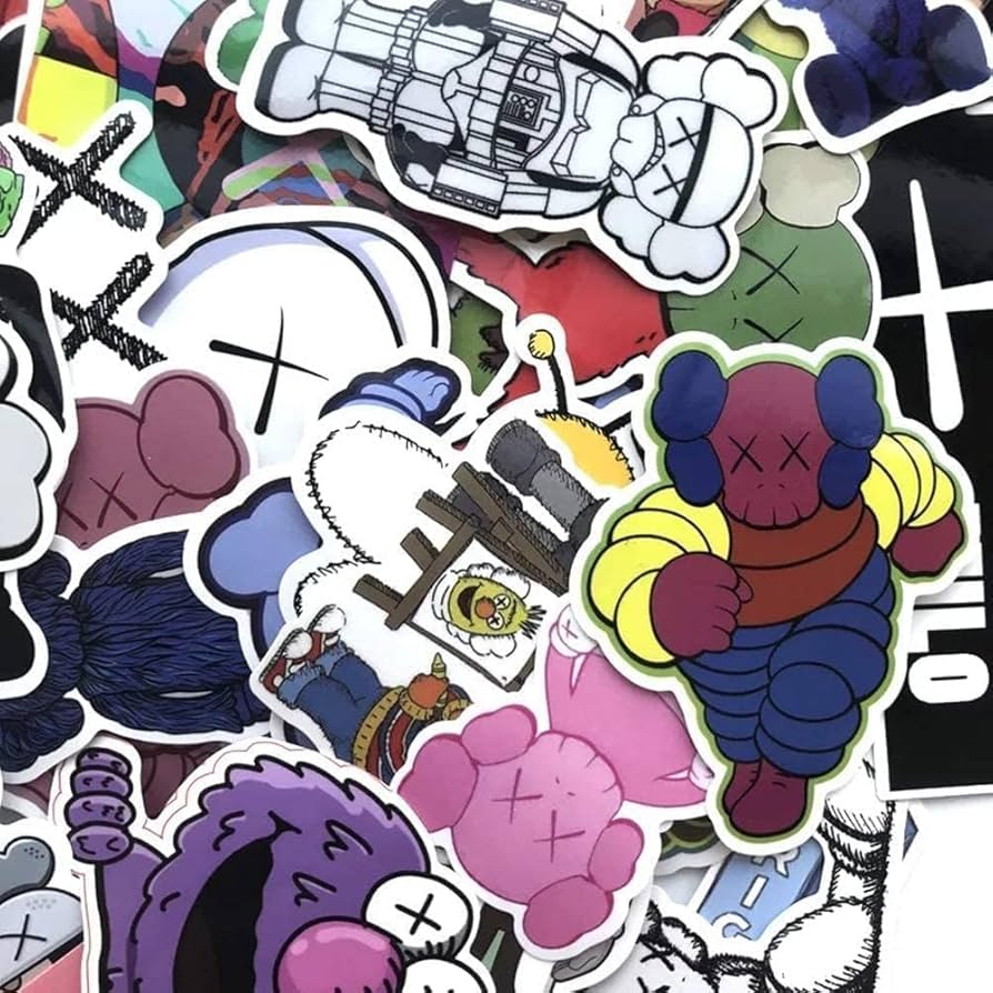 Amazon.co.jp: 64枚 KAWSステッカーセット KAWS防水シール スーツ