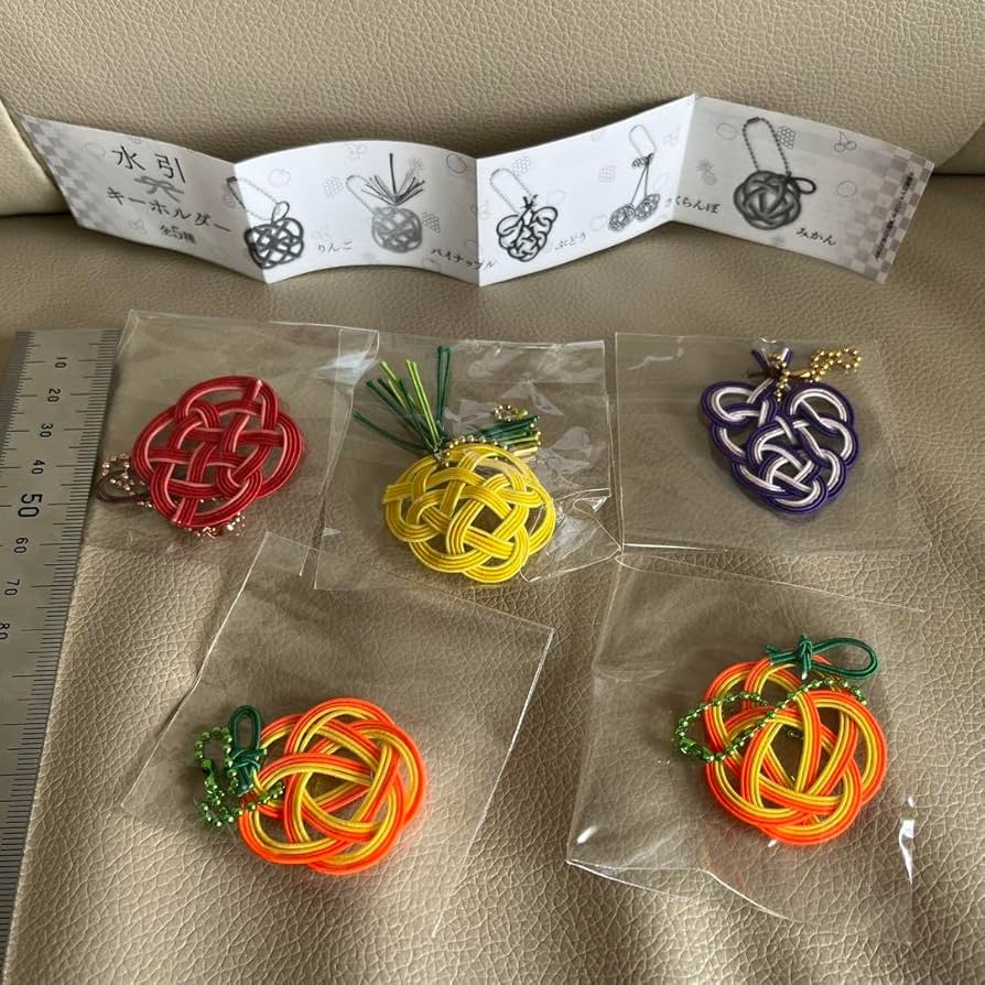 Amazon.co.jp: 水引キーホルダー 5個セット りんご パイン ぶどう