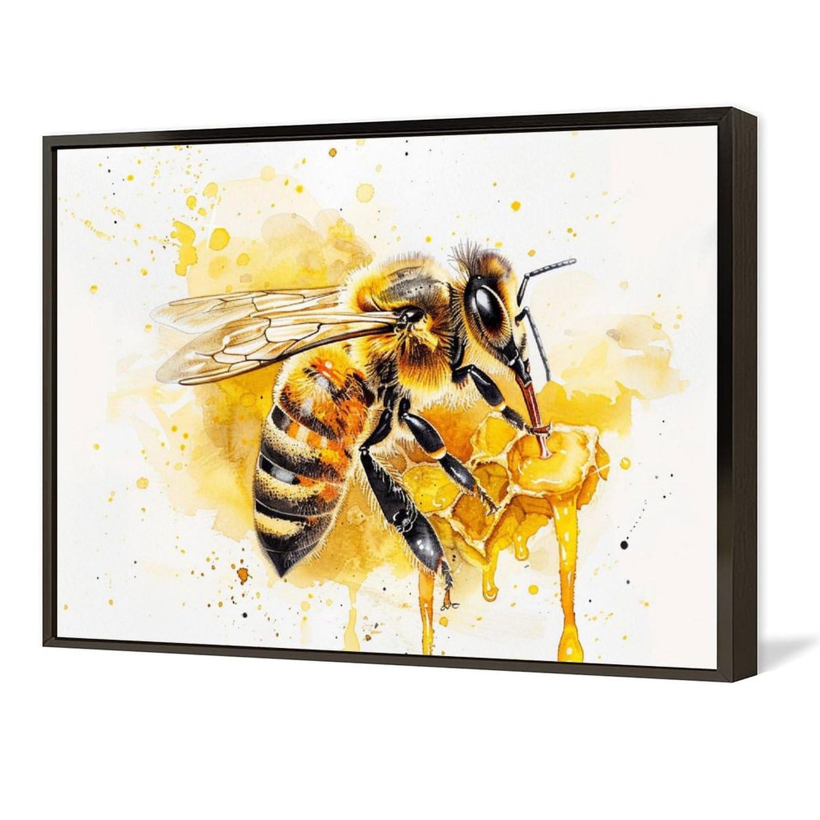 Amazon.co.jp: 絵画 蜂蜜の上に蜂 アートパネル ポスター 超リアルな