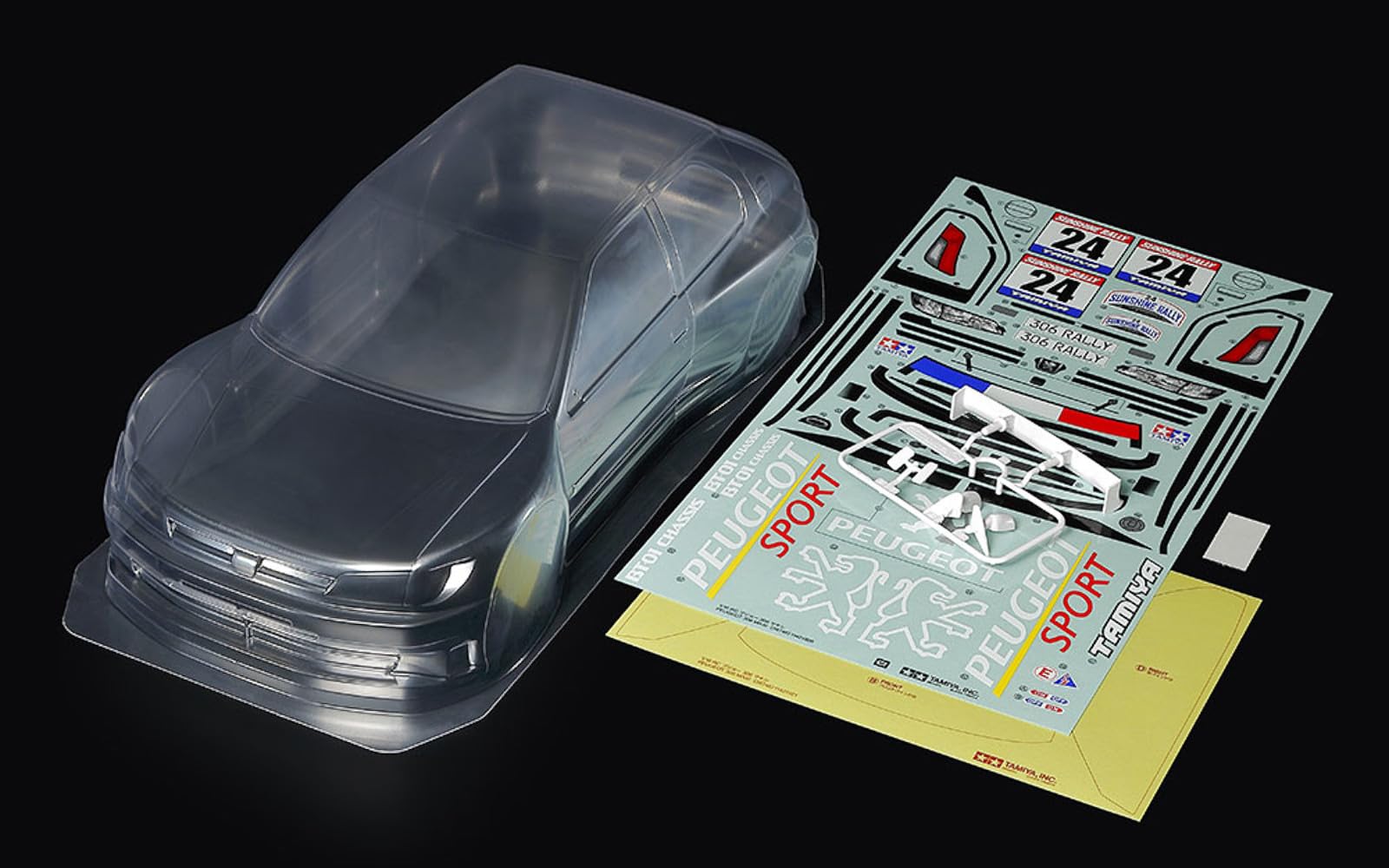Amazon.com: Tamiya 1/10 Scale RC Peugeot 306 Maxi Body Parts Set