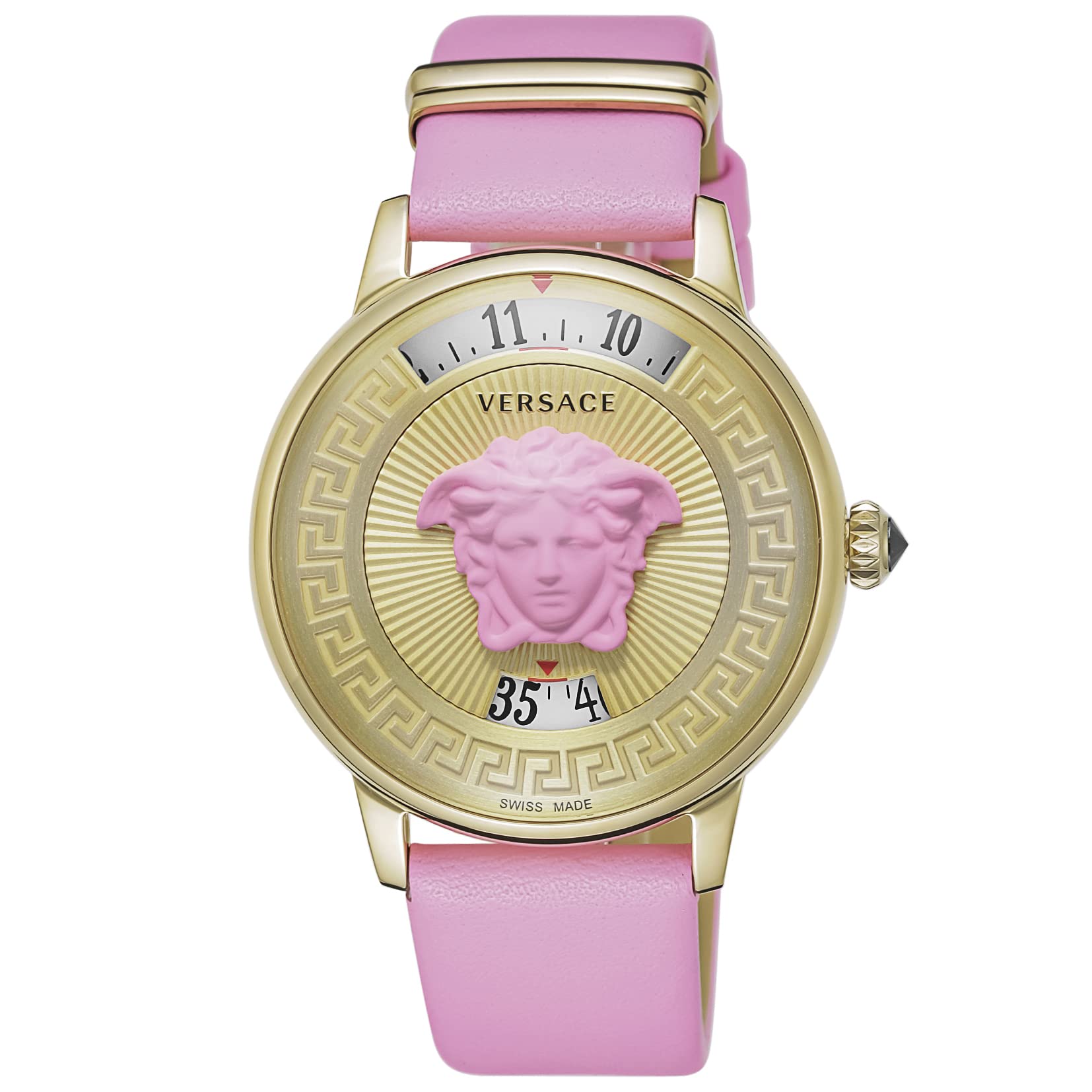 スズ】ベルサーチ Versace メデューサ ニット セーター ピンク