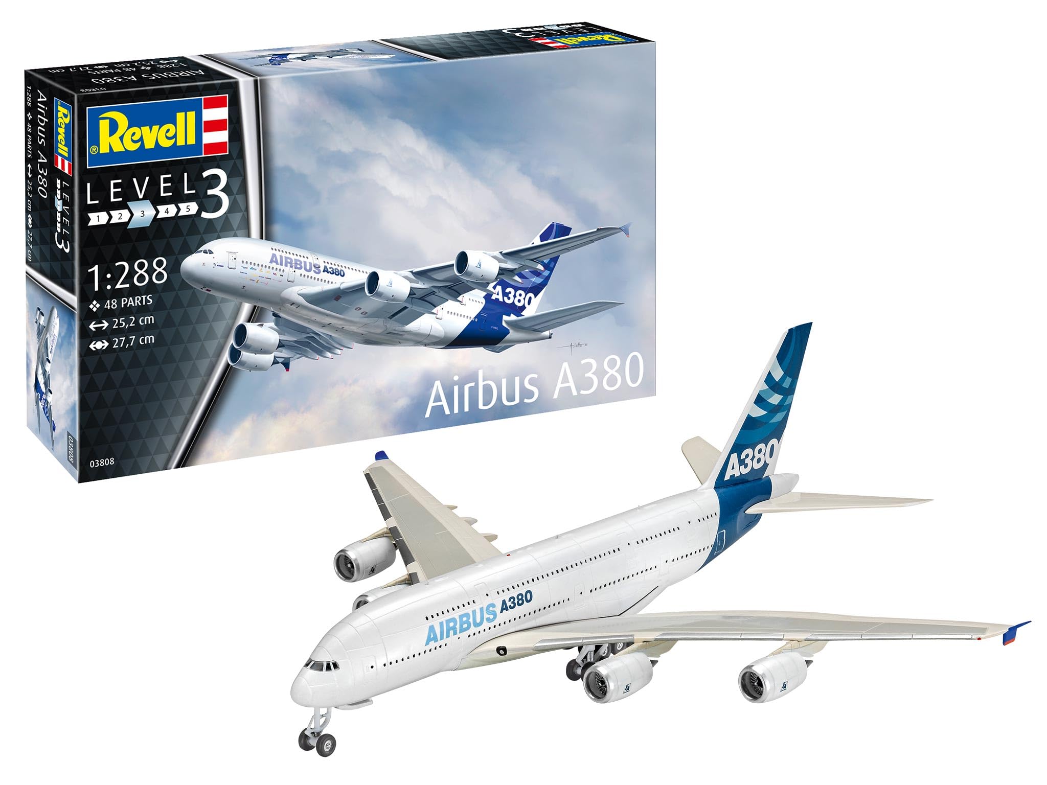 Amazon.com: Revell German Level 1/288 Airbus A380 Plastic Model