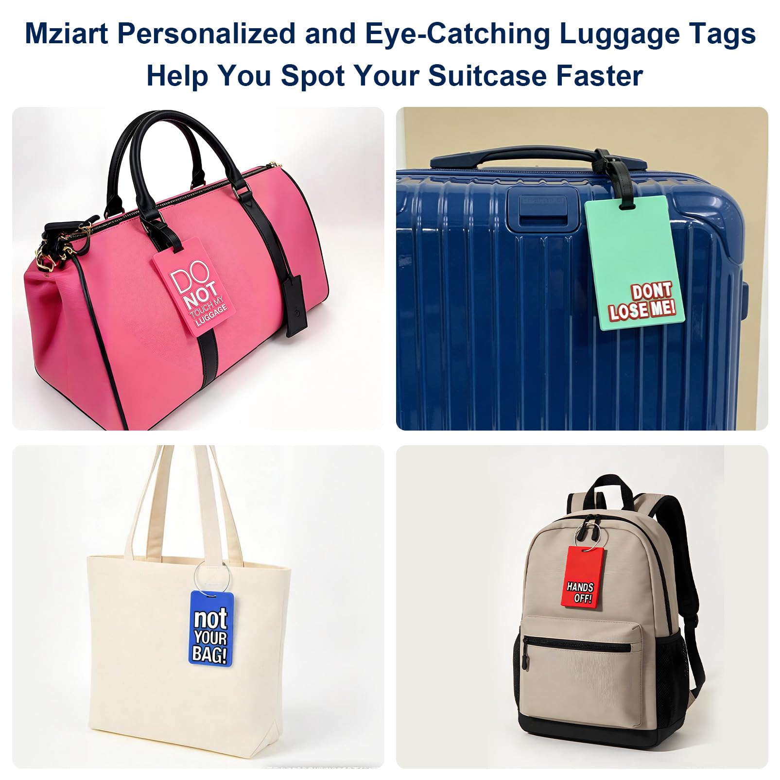 Amazon.co.jp: Mziart おもしろ荷物タグ 6個セット カラフル ユニーク