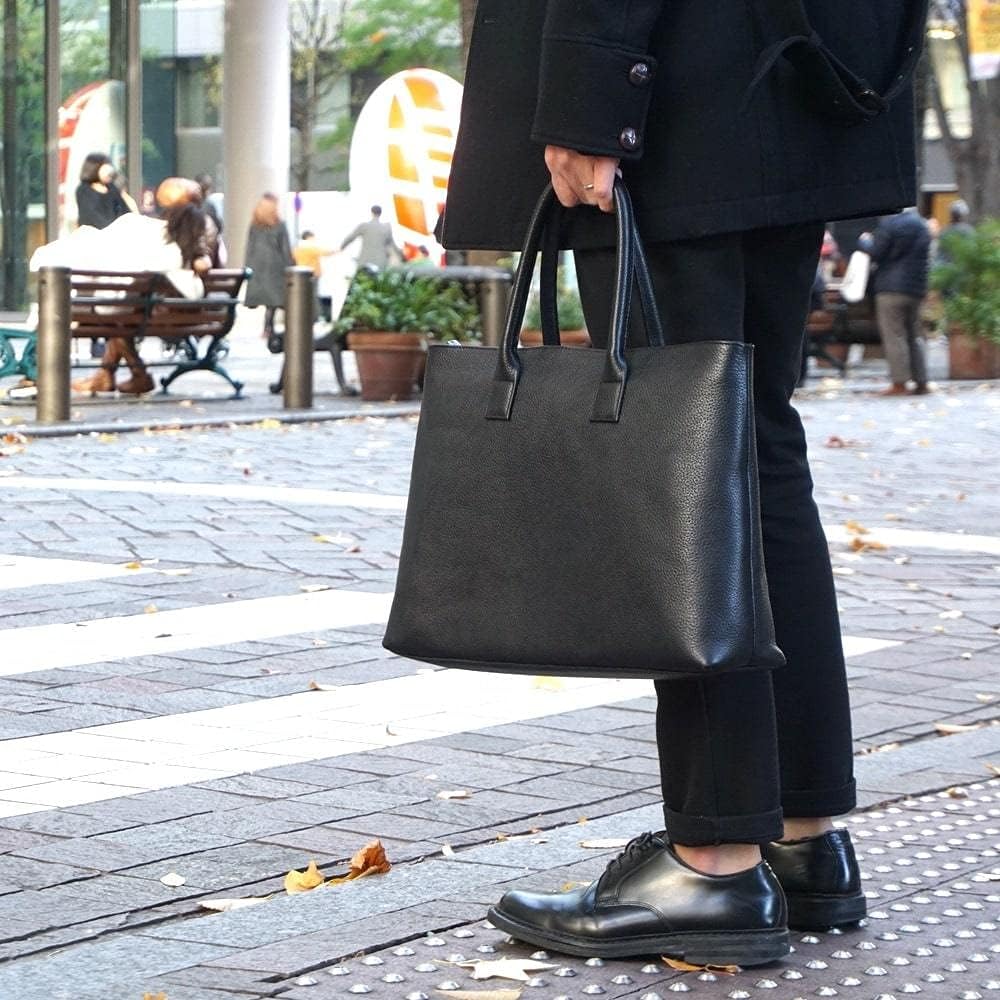Amazon.co.jp: [HushTug] レザー ビジネスバッグ 「 シンプル な