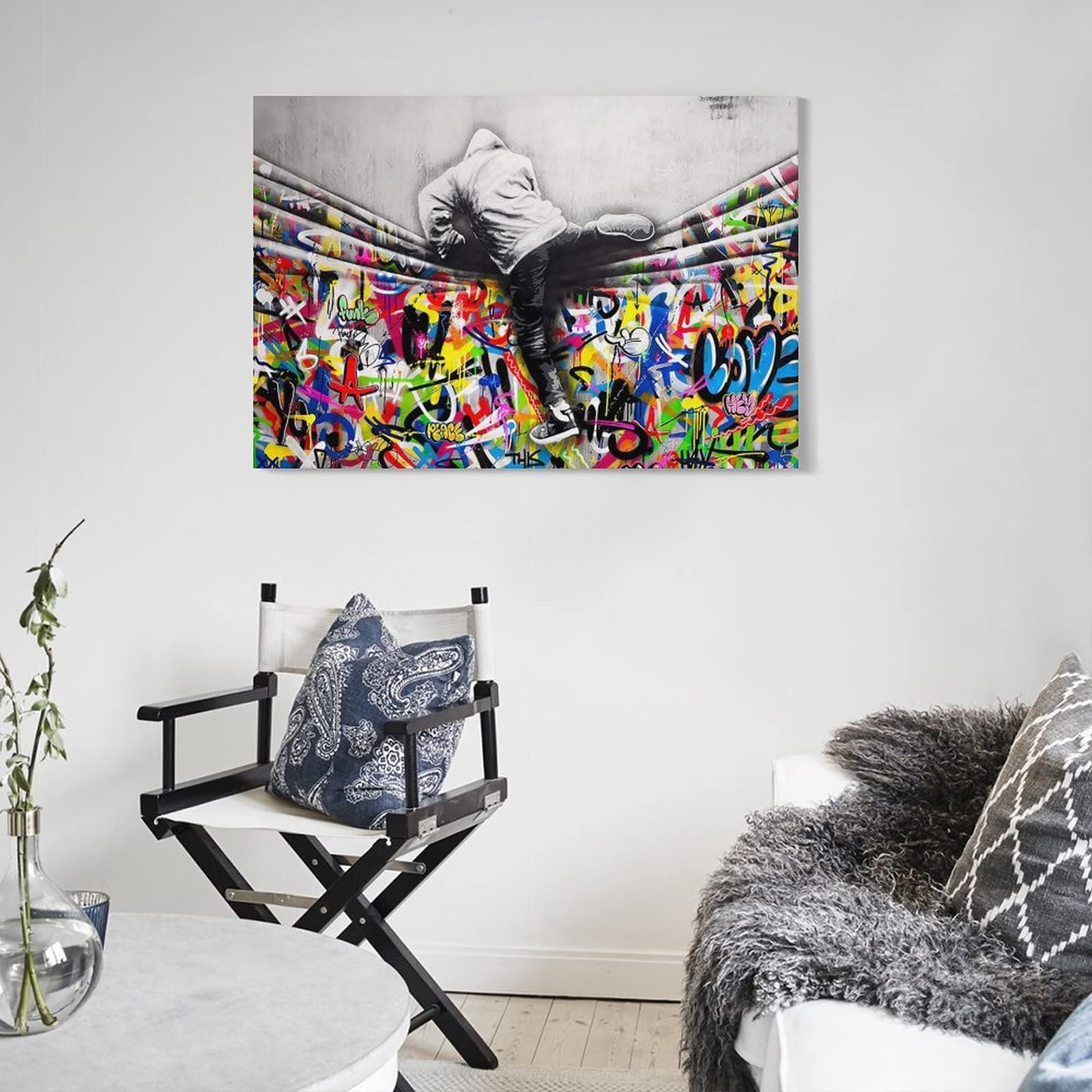 Amazon.co.jp: Banksyバンクシー作品「グラフィティーアート9」印刷