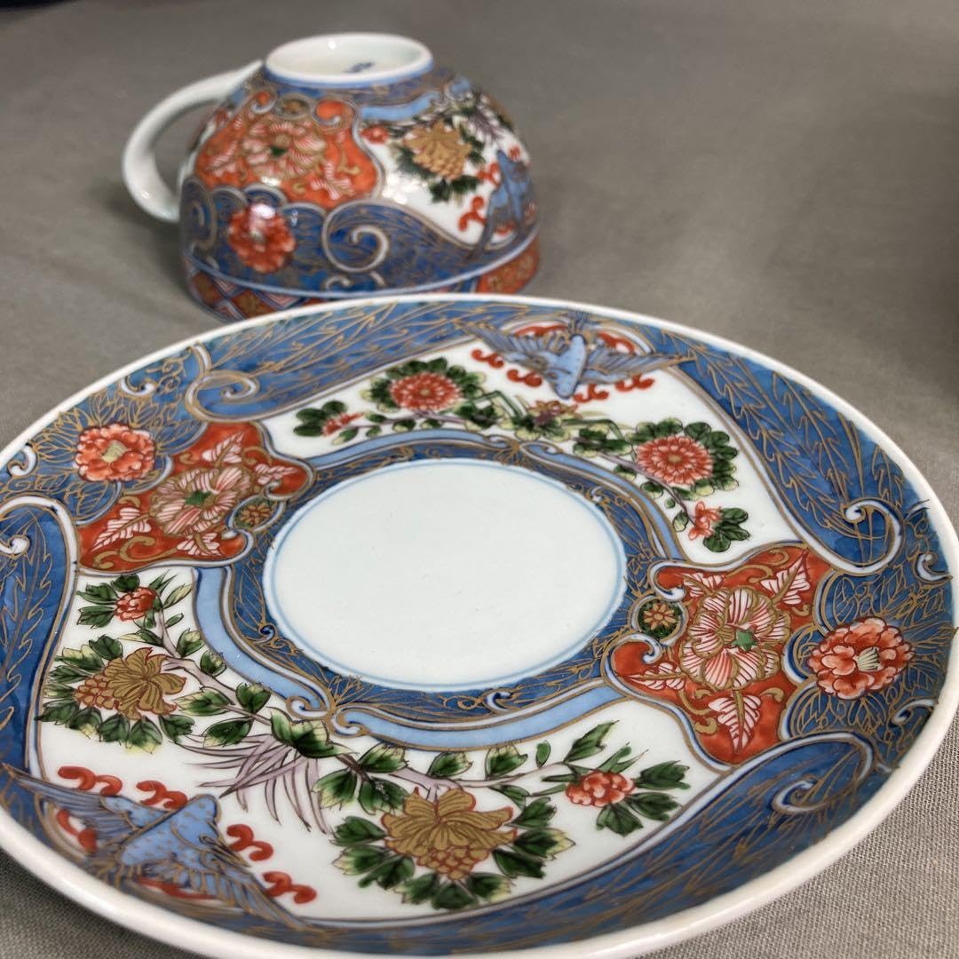 源右衛門】古伊万里の伝統日本の名窯舘林源右衛門作染錦古伊万里金蘭手大皿