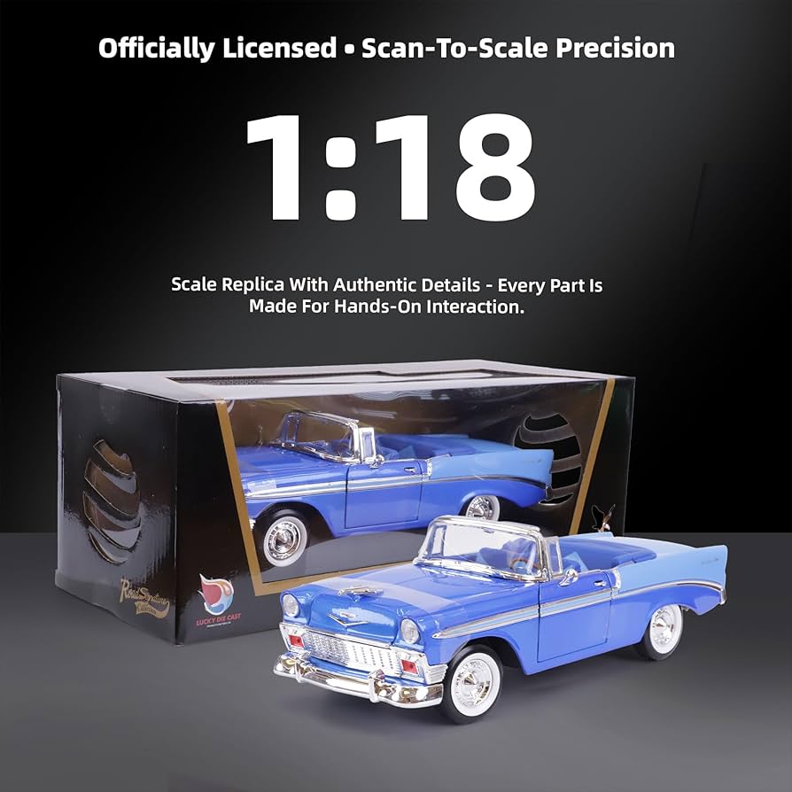 Amazon.com: LUCKY DIE CAST 1956 Chevrolet Bel Air 1/18 Scale Die