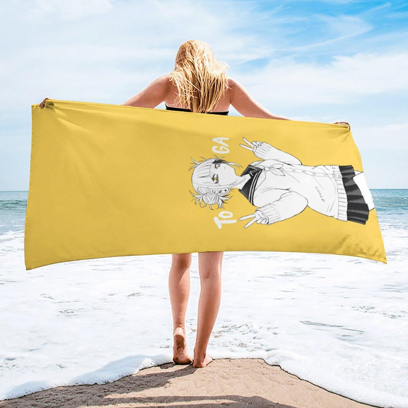 Amazon｜ヒロアカ トガヒミコ バスタオル タオル ビーチタオル 大人