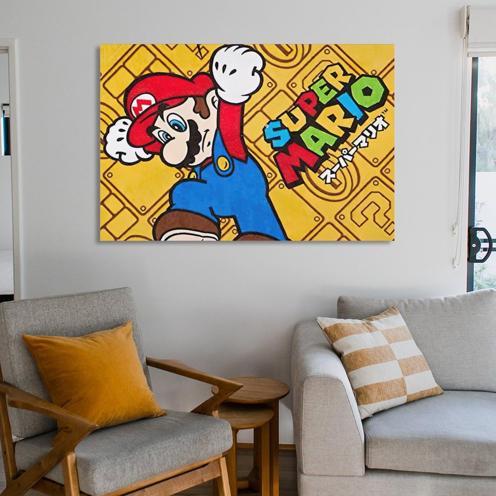 Amazon.co.jp: 任天堂 マリオ 壁画 キャンバス絵画 アートパネル 現代