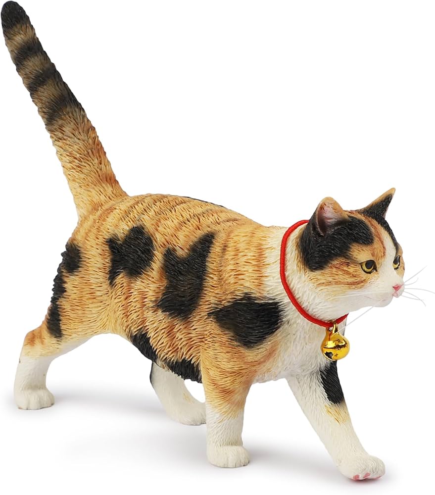 Amazon.co.jp: JXK 歩く猫のフィギュア 繊細な質感 レジン製猫