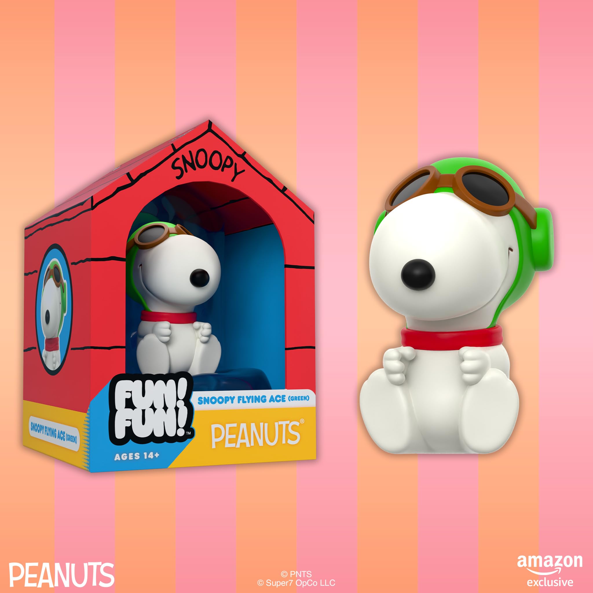 Amazon.com: Super7 Fun! Fun! Peanuts Snoopy Flying Ace (Green Hat