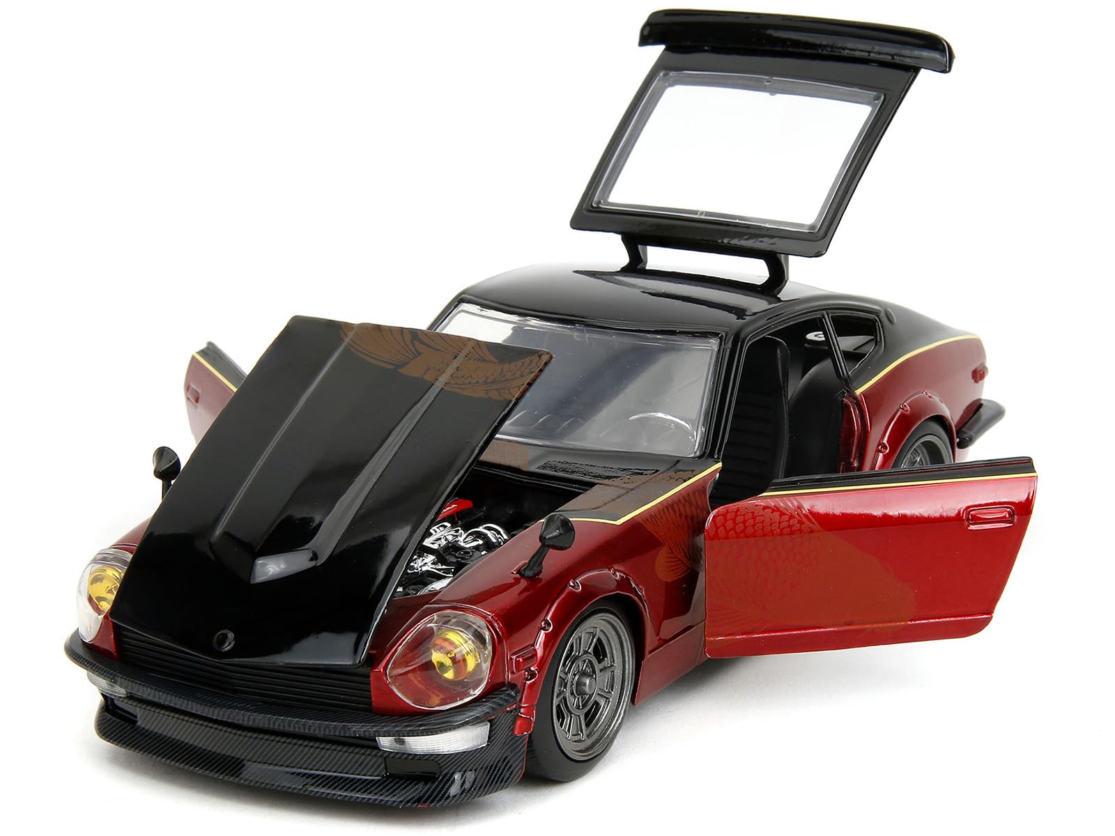 Amazon.com: 1972 Datsun 240Z Black and Red Metallic with Graphics