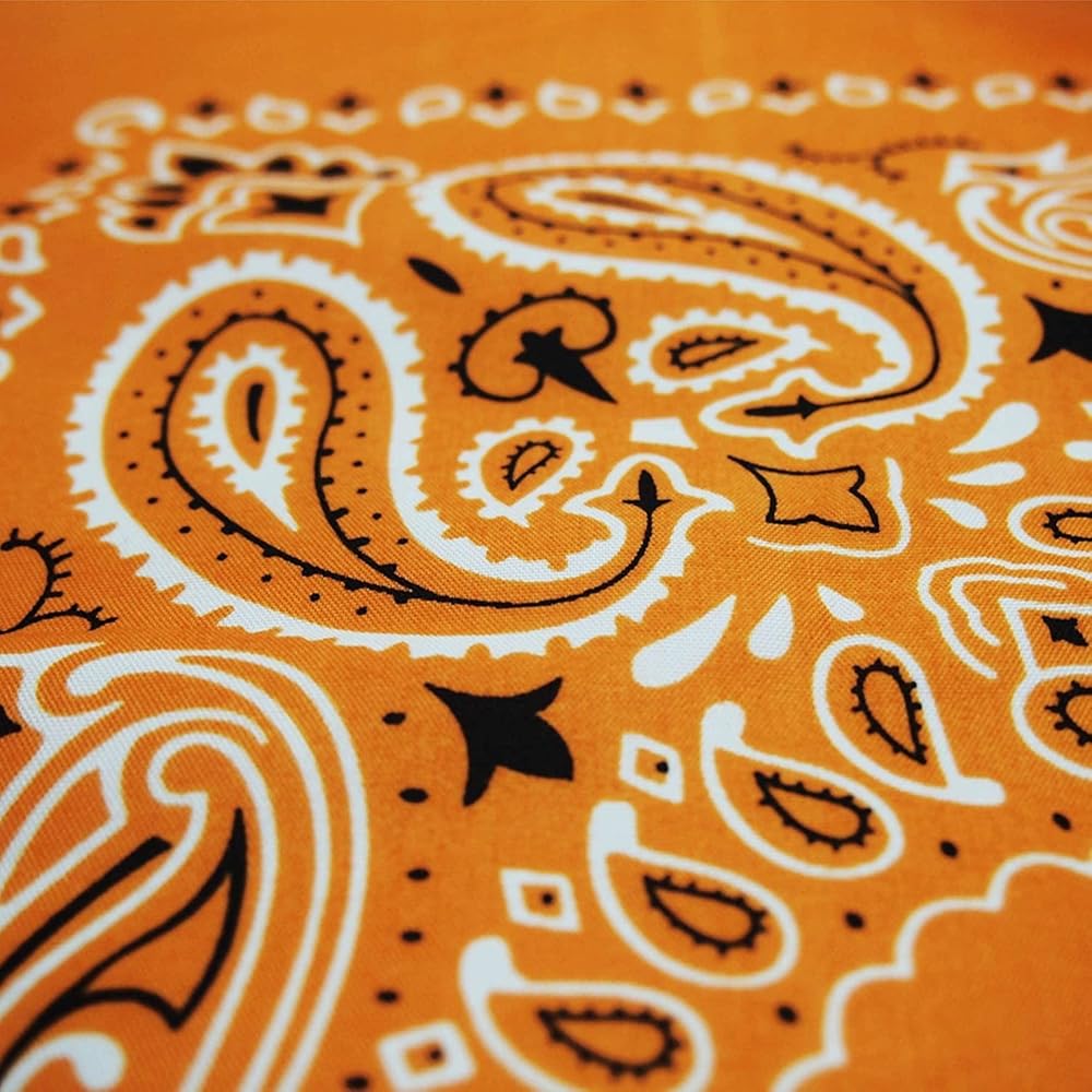 Amazon | [Studio Plus] 日本製 大判バンダナ 65×65cm 綿100％ 頭に