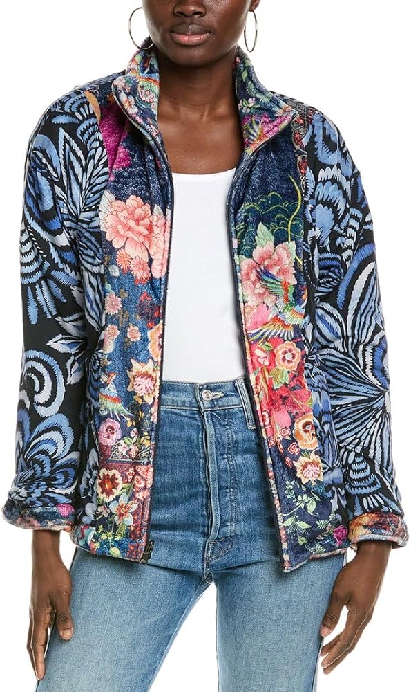 Johnny Was Joan Zip Cozy Sherpa Jacket Mcdreamer Night Lined