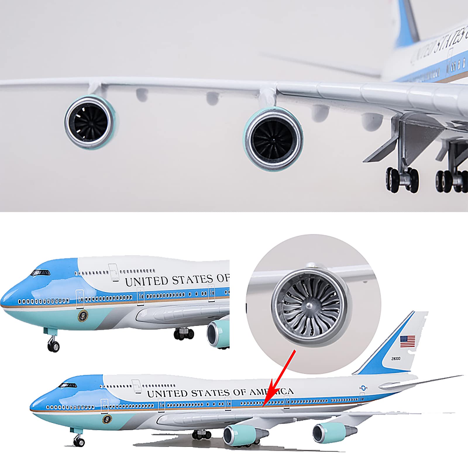 Amazon.co.jp: 1:150スケール 大型モデル 飛行機 エアフォース ワン