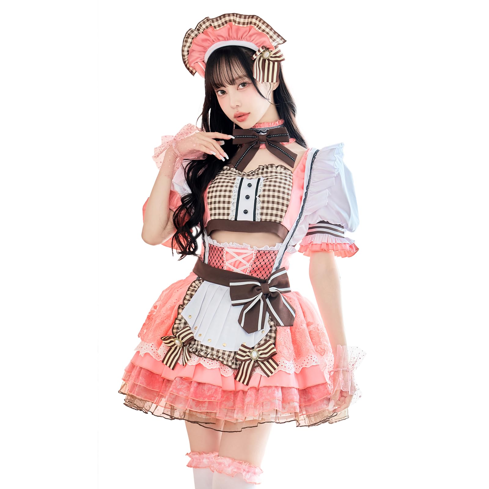 Amazon.co.jp: [Malymoon] コスプレ メイド ウエイトレス マカロン