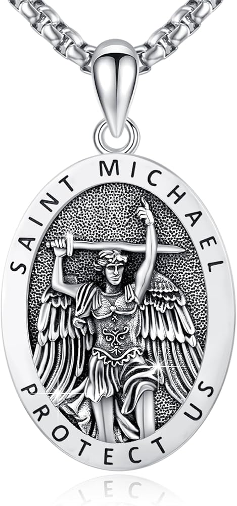 Amazon.co.jp: XIXLES JFA 聖ミカエルネックレス メンズ 925