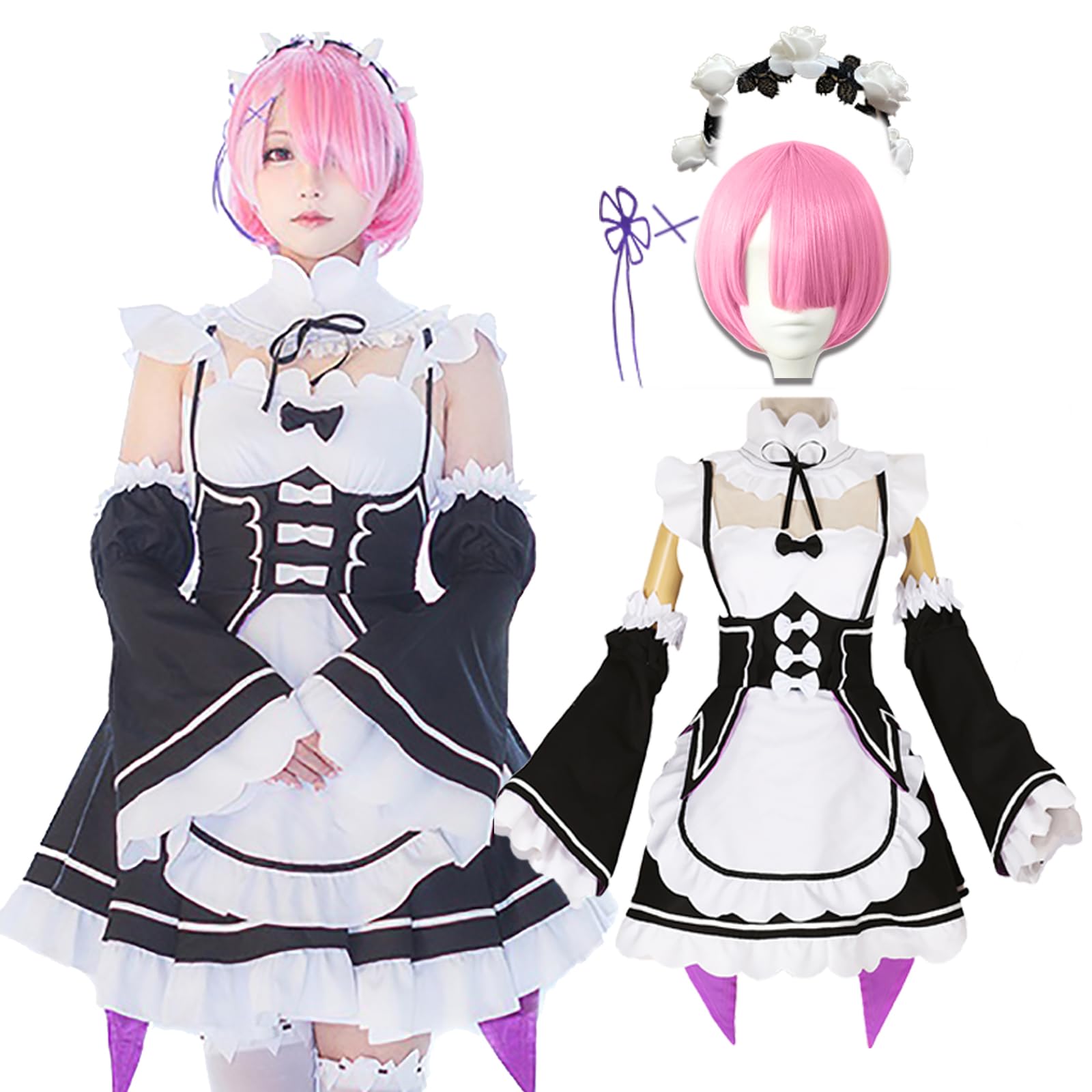 Amazon.co.jp: [milky time] ウィッグ付き Re:ゼロから始める異世界