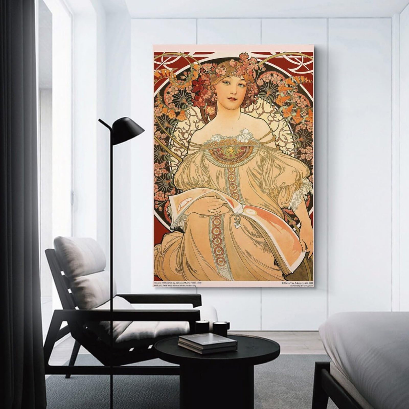 Amazon.co.jp: Alphonse Muchaアルフォンス・ミュシャ《夢想》ポスター