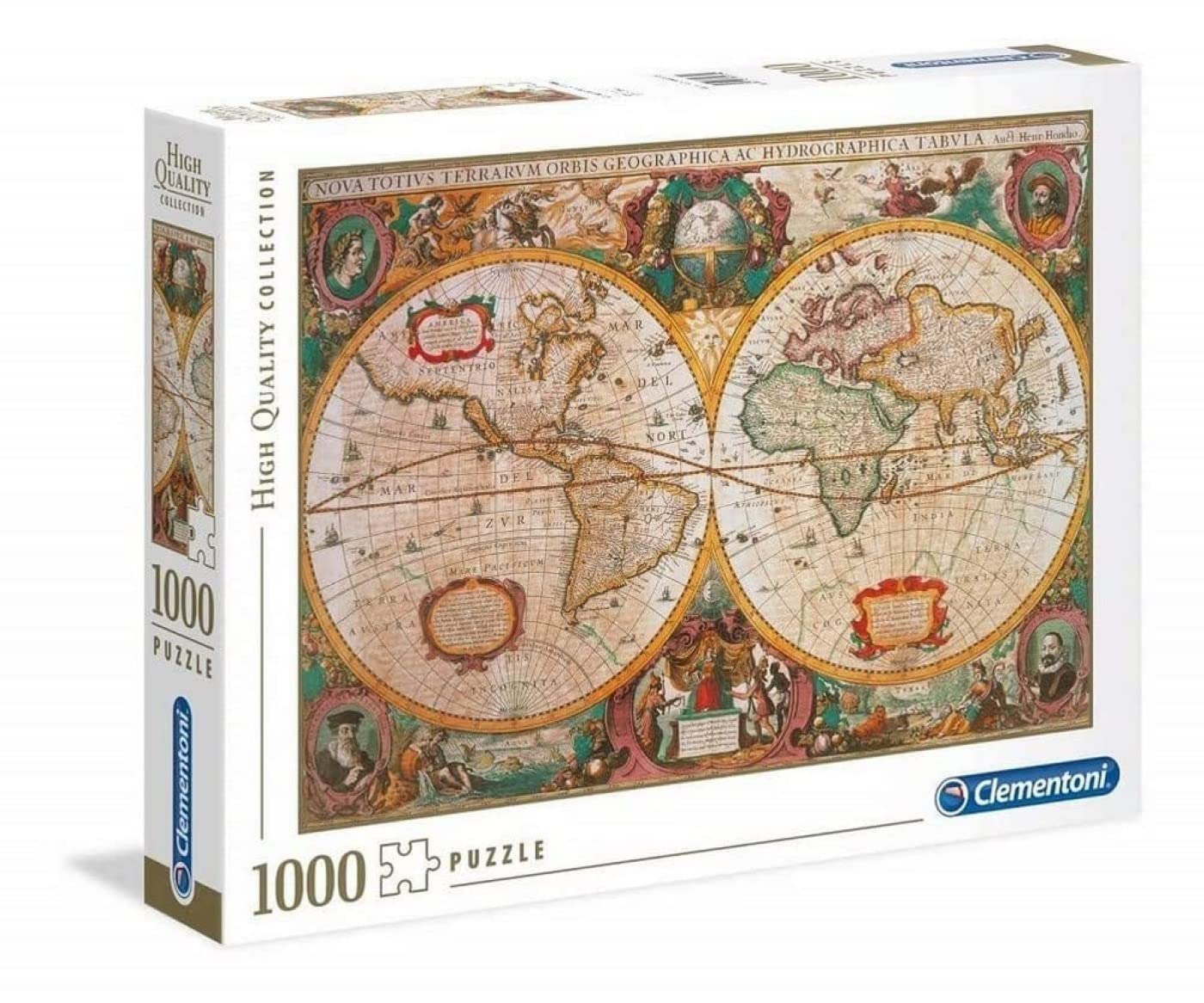 Amazon.co.jp: 1000ピース ジグソーパズル Clementoni 古い世界地図