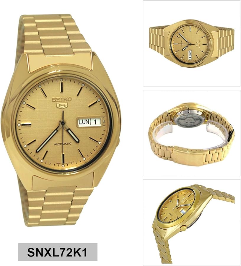 Amazon.co.jp: Seiko セイコー 5 Automatic SNXL72K1 ゴールド メンズ