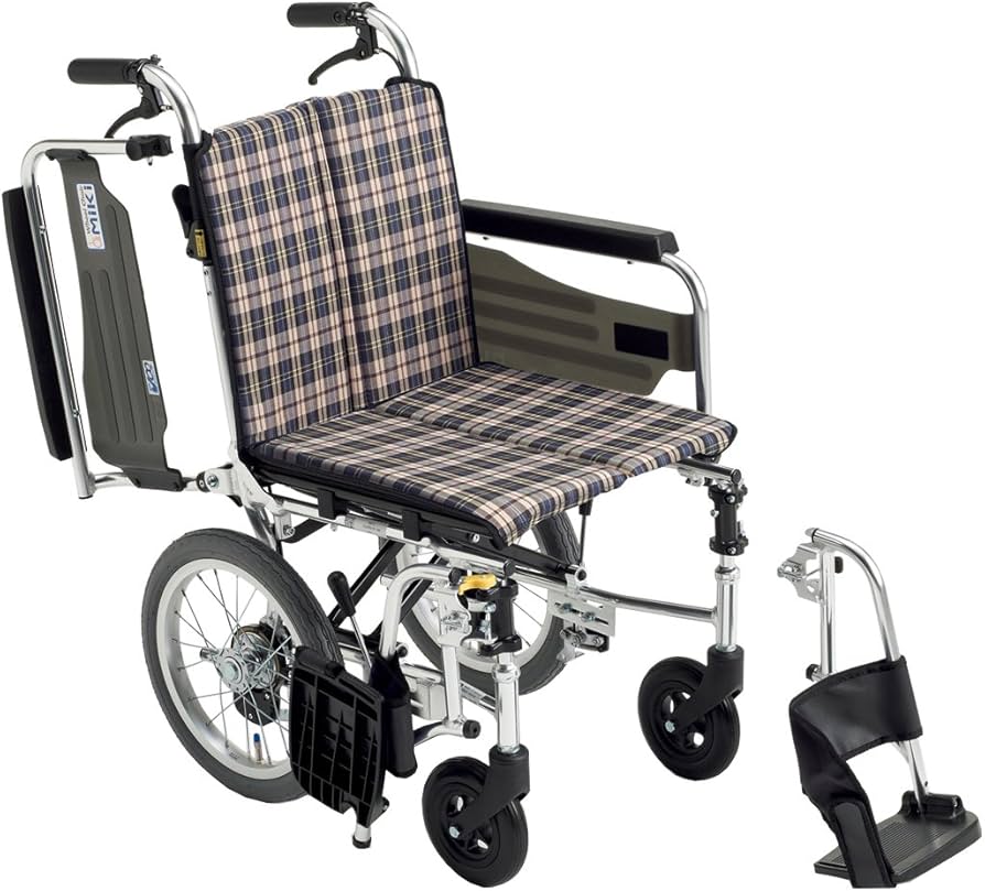 Amazon | ミキ Skit(スキット) 介助型 車いす SKT-2#A-4 茶チェック 40