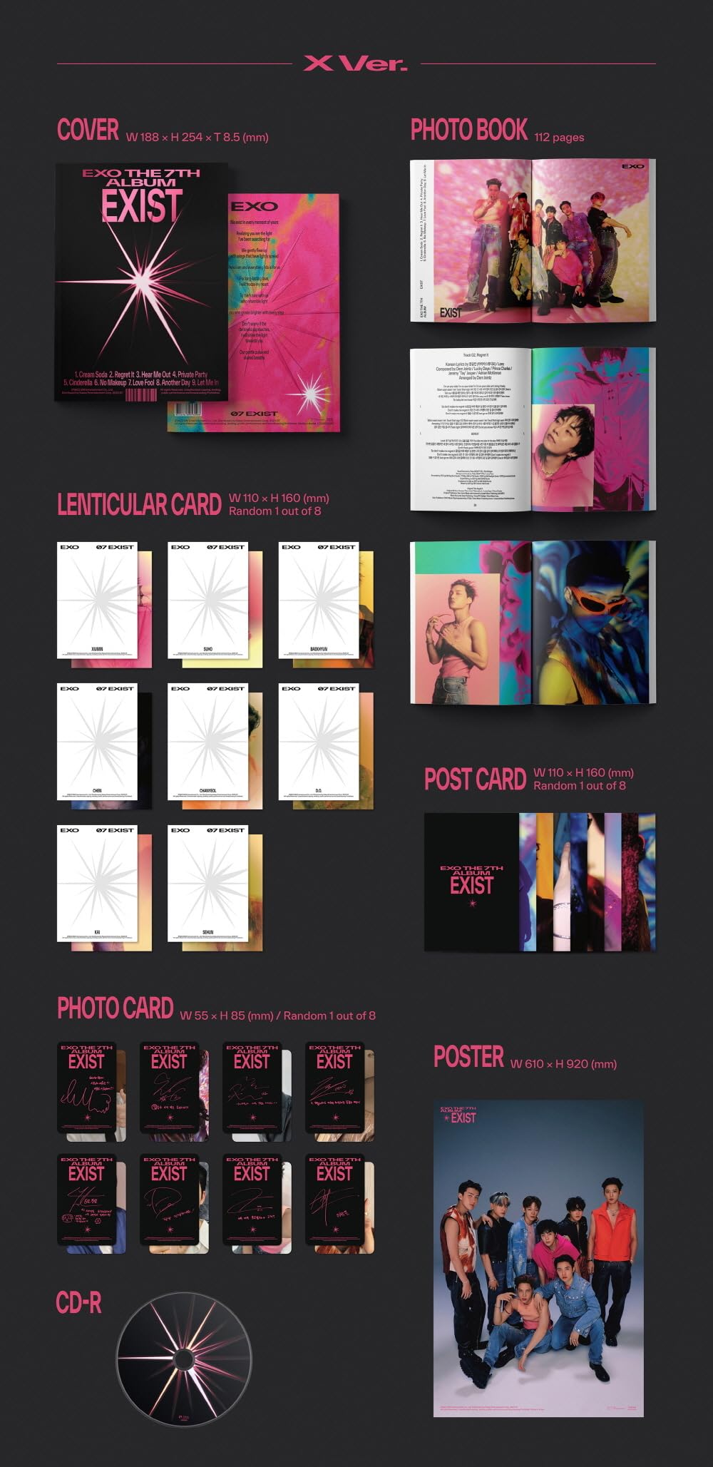 Amazon.co.jp: EXO - EXIST [Photo Book Ver.] アルバム+Folded Poster